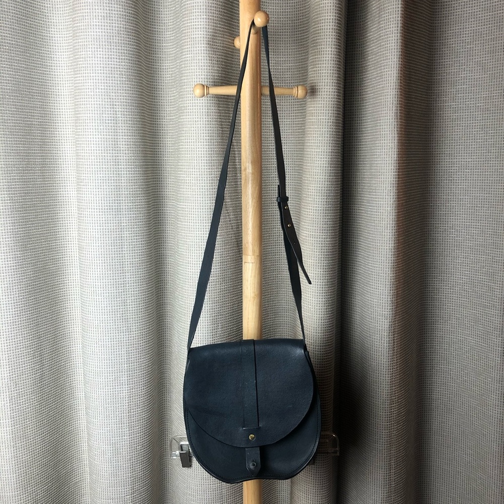 Beautiful Blue Leather Crossbody Bag